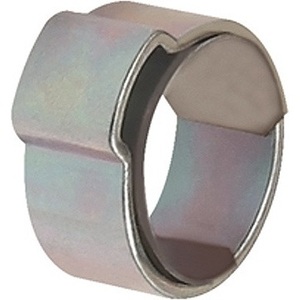 1-Ear <b>Hose</b> Clamp W1 Bright Zinc-Plated Steel with Insert Ring Clamping Range 11.5-13.3 Mm 50 Pcs/Bag by RIEGLER - Product Image 1
