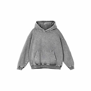 OEM Meilleur service Logo personnalisé Sweats à capuche lourds délavés à l'acide pour hommes couleur unie séchage rapide à la mode Sweats à capuche pour hommes - Product Image 6