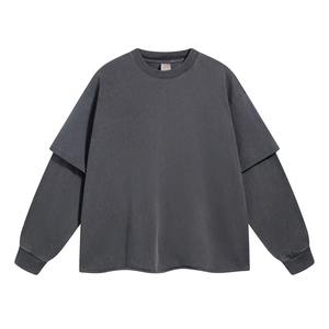 T-shirt Hip Hop 100% coton à manches régulières pour hommes, doux, durable, teint réactif, bio-lavé, confortable et respirant, 200g, tous les jours - Product Image 3