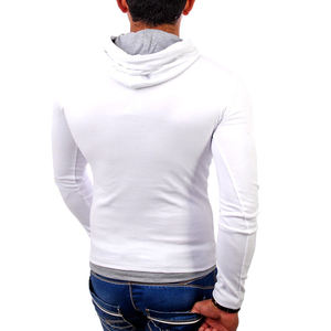 Logo personnalisé épais unisexe surdimensionné Style de base sweats à capuche en coton blanc couleur pure été respirant séchage rapide High Street - Product Image 3