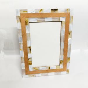 Cadre photo nacre verte avec incrustation de coquillages irréguliers Cadre photo fait main pour photos Cadre vadrouille élégant pour la décoration intérieure - Product Image 6