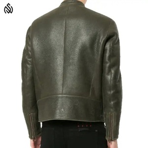 Chaqueta de cuero de motorista de mejor diseño para hombre personalizada/chaqueta de cuero de oveja para hombre/chaqueta de invierno de cuero acolchado - Product Image 5