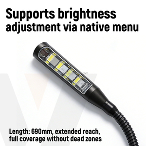Lampe de <span class=keywords><strong>mixage</strong></span> à col de cygne LED VOXFULL 12V, 4 broches XLR, lumière de travail pour console <span class=keywords><strong>DJ</strong></span>, pour console de <span class=keywords><strong>mixage</strong></span> audio M32 - Product Image 3