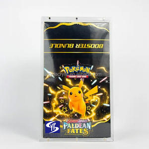 Горячая распродажа: Прозрачный высококачественный акриловый дисплей для коллекционных карточных игр Pokémon — набор бустеров «Фантомные огни» с крышкой на сильном магните - Product Image 4