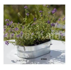 Lot de 3 jardinières ovales traditionnelles en acier idéales pour la maison, le jardin, la fête de mariage et la décoration intérieure et extérieure - Product Image 2