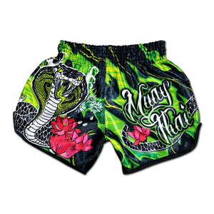 Shorts de Muay Thai en satin sur mesure OEM |   Vêtements de MMA et de kickboxing unisexes de haute qualité, légers, à séchage rapide, imprimés par sublimation - Product Image 1