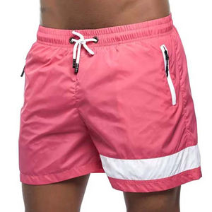 Pantalones cortos de talla grande para hombre, nuevo estilo de alta calidad, diseño a rayas, algodón, poliéster, cordón, OEM, ODM, pantalones cortos personalizados - Product Image 3