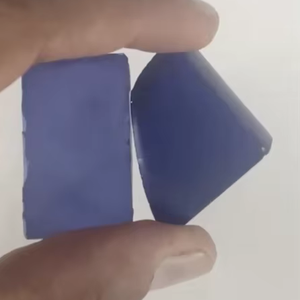 Saphir bleu CZOCHRALSKI cultivé en laboratoire pour la facette, brut de qualité facettage pour la lapidaire, coupe de pierres précieuses, corindon synthétique bleu royal brut - Product Image 1