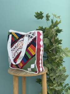 Handmade Cotton Quilted Tote <b>Bag</b> for Women <b>Patchwork</b> Printed Grocery Beach or Shopping - Product Image 3