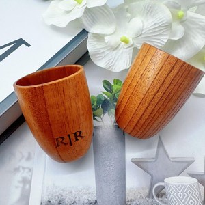 Tasse à thé en bois de luxe, artisanale, en bois massif naturel, réutilisable, pour thé et café - Product Image 4