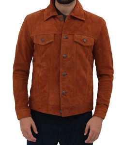 Venta al por mayor de moda de los hombres chaqueta de cuero de moda de los hombres de gamuza chaqueta de cuero de alta calidad - Product Image 2