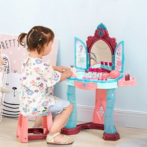 AIYAPLAY Kids Furniture Set Dressing Table with Stool for 3-6 Years Features <b>Lights</b> <b>Music</b> & Accessories - Product Image 2