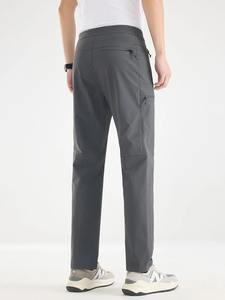Pantalon de golf décontracté à coupe étroite pour homme, 4 poches zippées, séchage rapide, pantalon cargo de marche en nylon étiré en coton léger pour l'extérieur - Product Image 2