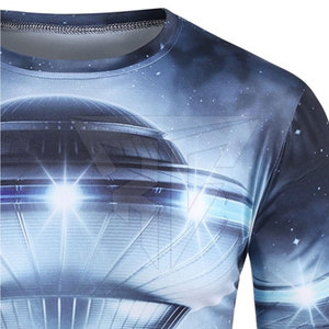 OEM al por mayor Casual hombres Golf camisetas DTF algodón de secado rápido cuello redondo personalizado Logo estampado patrón sólido 220 gramos de manga corta Plus - Product Image 5