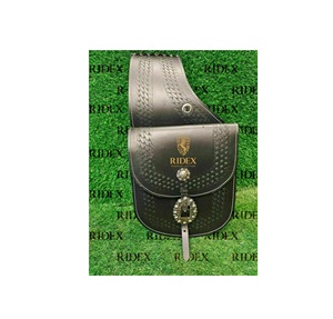 ADEEFA Sac de selle de cheval occidental élégant en cuir écologique de qualité export, double poche pour longues randonnées équestres, disponible, meilleur choix - Product Image 2