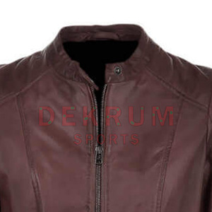Best Wholesale 100% <b>Genuine</b> <b>Leather</b> <b>Jacket</b> for Women OEM Service Breathable Knitted Plain Dyed Custom Color - Product Image 3