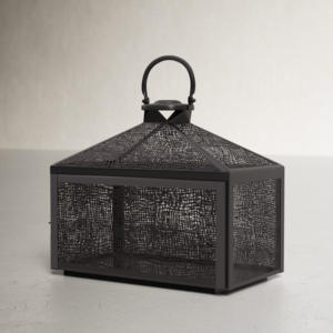 Portavelas de cristal de Metal de malla de doble tono marroquí de estilo europeo, decoración navideña elegante para el hogar, linterna de Pilar Popular de Metal - Product Image 2