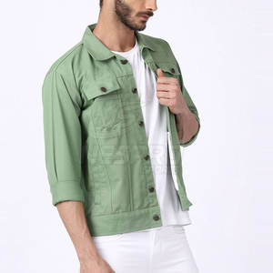 Nouvelle arrivée de fabrication en usine veste en jean pour hommes à manches longues veste en jean pour hommes personnalisée en gros - Product Image 3