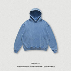Heavyweight 400 GSM Acid Wash Hoodies Premium Quality Cotton Unisex Sweatshirts Warm Casual Wear Factory Direct Wholesale - Product Image 2