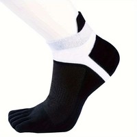 Chaussettes de sport professionnelles à 5 orteils avec logo personnalisé ODM, confortables, respirantes, pour l'entraînement à la cheville, design sportif, pour adultes, écologiques