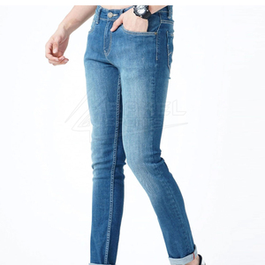 กางเกงยีนส์ขาตรงทรงขากว้างสำหรับผู้ชายกางเกงยีนส์ทรงหลวมสไตล์ซักได้ตามต้องการโลโก้แฟชั่น - Product Image 2