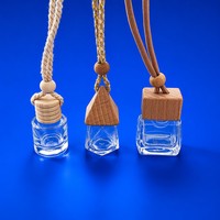 Vente en gros de flacons diffuseurs de parfum en verre transparent écologiques avec bouchon en bois, logo personnalisé, 5 ml, 8 ml, 10 ml