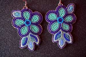 ต่างหูปักลูกปัดหลากสี - Product Image 6