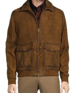 แจ็คเก็ตหนังกลับผู้ชาย พิมพ์โลโก้ตามสั่ง บรรจุภัณฑ์แบบกำหนดเอง สวมใส่เท่ห์ ดูดีมีสไตล์ - Product Image 1