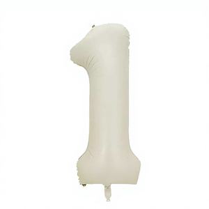 Decoraciones de Fiesta de Cumpleaños Color Crema con Letras, Globos de Aluminio de 100 cm N1 - Product Image 1