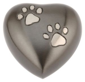Urne pour animaux de compagnie en forme de coeur avec support Urne carrée en métal en aluminium de style classique simple écologique pour cendres d'animaux étanche - Product Image 5
