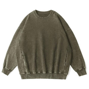 Sweat-shirt décontracté effet délavé léger et confortable, idéal pour le streetwear et les tenues de tous les jours - Product Image 1
