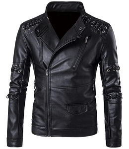 เสื้อแจ็กเก็ตมอเตอร์ไซค์สำหรับผู้ชาย, สินค้ามาใหม่เสื้อแจ็กเก็ตขี่มอเตอร์ไซค์สไตล์ไฮสตรีทหนังวัวคุณภาพสูงไซส์พิเศษสินค้ามาใหม่2022 - Product Image 6