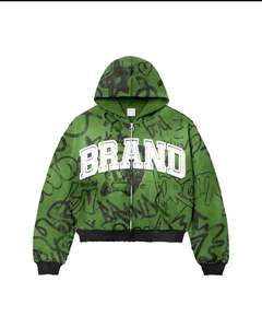 Sweat-shirts à capuche courts et épais, style streetwear, vintage, délavé à l'acide, impression personnalisée, sweat-shirt à capuche zippé délavé personnalisé - Product Image 2