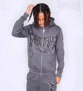 Chándal de Invierno Sublimado con Pedrería de Alta Calidad al por Mayor para Unisex, Hecho a Medida, 100% Algodón, Transpirable, Cortavientos, Ropa Urbana - Product Image 6