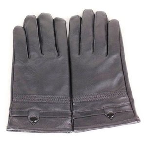 Gants de protection mi-poignet en peau de mouton noire unie Keven Impex, respirants, chauds, avec doublure en fourrure, détection des aiguilles, pour hommes, sport et voyage - Product Image 1