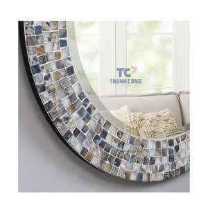 ร้อนขายที่มีคุณภาพสูงผนังกระจกห้องนอนแม่ของฝังมุกรูปไข่กรอบตกแต่งบ้านตกแต่ง - Product Image 5