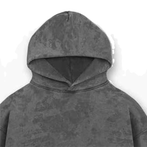 Sweat à capuche épais 6XL surdimensionné en éponge française pour hommes 100% coton épais 500 Gsm fermeture éclair Streetwear broderie 3D imprimé solide - Product Image 4