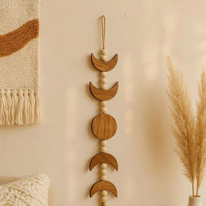 Luxury Handmade Wooden Wall Hanging with <b>Macrame</b> Fine Knotting, Soft Textured Decorative <b>Art</b> for Elegant and Stylish Home - Product Image 1