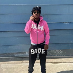 Chaqueta con estampado de letras americanas ropa de calle alta moda Sudadera con capucha de gran tamaño mujeres hombres Punk Casual Harajuku pulóver sudadera Top - Product Image 5