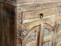 Buffet en bois de manguier indien fait main, finition vieillie, design rustique antique, pour cuisine, salle à manger, salon, meubles de maison