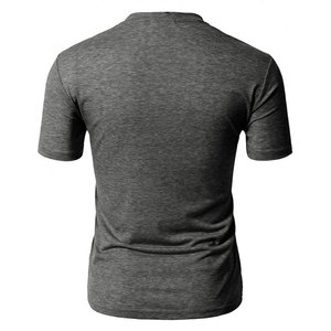 Chemises à manches courtes 100% coton pour hommes personnalisées avec boutons imprimés à l'avant et logo personnalisé à séchage rapide - Product Image 3