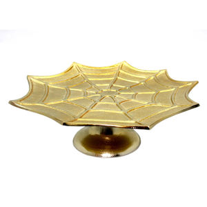 Présentoir de gâteau de forme ronde en métal à un niveau en métal de luxe fini or pour le présentoir de fête d'événement d'anniversaire de mariage - Product Image 1