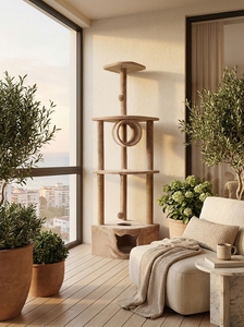 Árbol para Gatos de Lujo Moderno de Múltiples Niveles, Poste Rascador de Yute Premium al por Mayor para Tiendas de Mascotas - Product Image 2