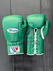 Nouveauté gagnante : Gants de boxe professionnels en cuir à doigts complets, 3 pièces, avec sangle de poignet réglable et fermeture à lacets - Product Image 5