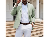 Costume d'affaires de luxe pour homme, ensemble complet, marron clair rayé, coupe ajustée, 2 pièces, veste et pantalon respirants, grandes tailles, en velours côtelé