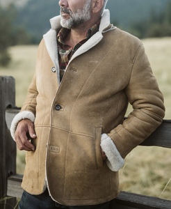 Veste d'hiver en cuir véritable pour homme, design haut de gamme, col montant, doublure 100% haute qualité, imperméable, respirante, manches longues - Product Image 1