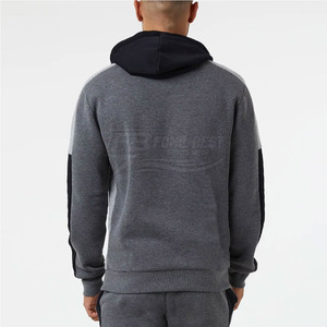 Survêtement en molleton 100% coton uni à capuche pour hommes grandes tailles avec design unique – Vente en gros Hiver - Product Image 3