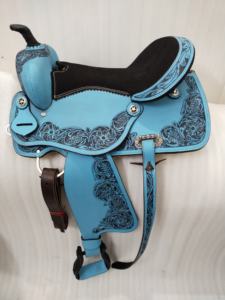 Selle occidentale anglaise en cuir de haute qualité pour l'équitation Tack confortable durable pour la course d'entraînement et l'équitation en plein air - Product Image 3