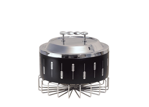 Casserole à l'aspect étonnant Motif autocollant Ramadan Spécial Réchauffeur d'aliments avec support photophore Casserole de buffet en acier inoxydable - Product Image 2