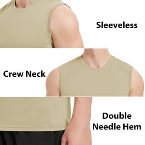 Camisetas sin mangas personalizadas de algodón para hombre, musculación, gimnasio, Fitness, correr, entrenamiento, culturismo, ropa de calle, camisetas sin mangas para hombre - Product Image 4